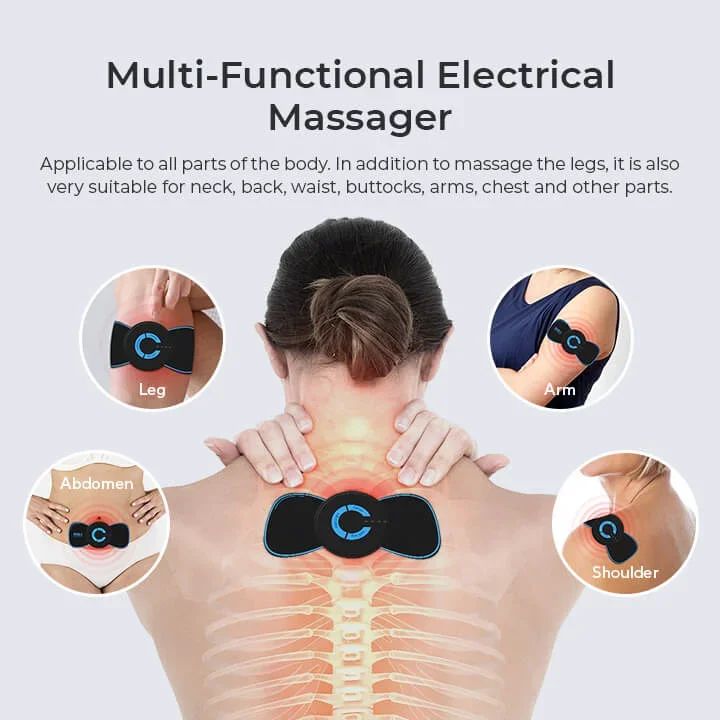 Portable EMS Mini Electric Neck Back Body Massager Cervical