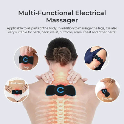 Portable EMS Mini Electric Neck Back Body Massager Cervical