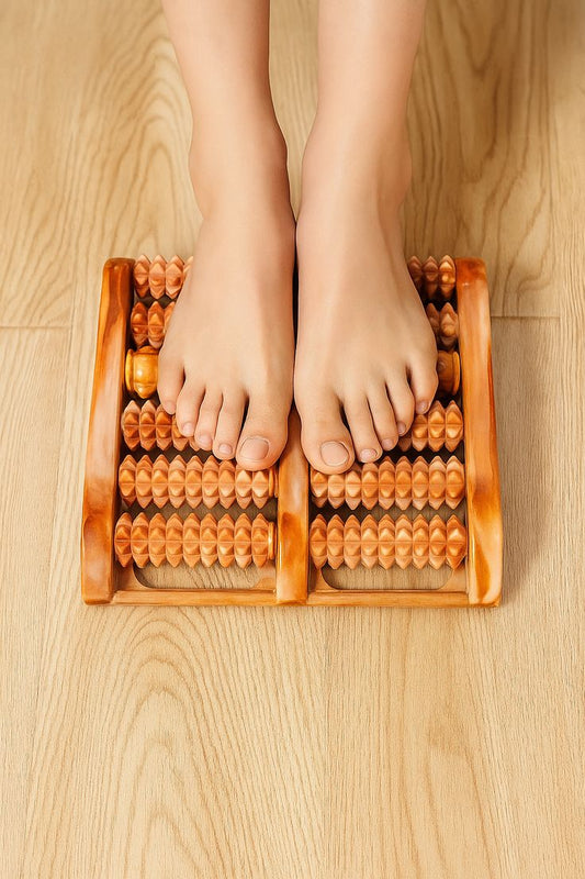 Wooden Foot Massager Roller for Pain Relief & Relaxation | Stress Relief Manual Foot Therapy Massager 👣
