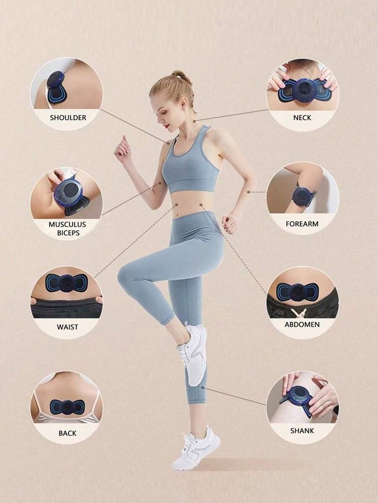 Portable EMS Mini Electric Neck Back Body Massager Cervical