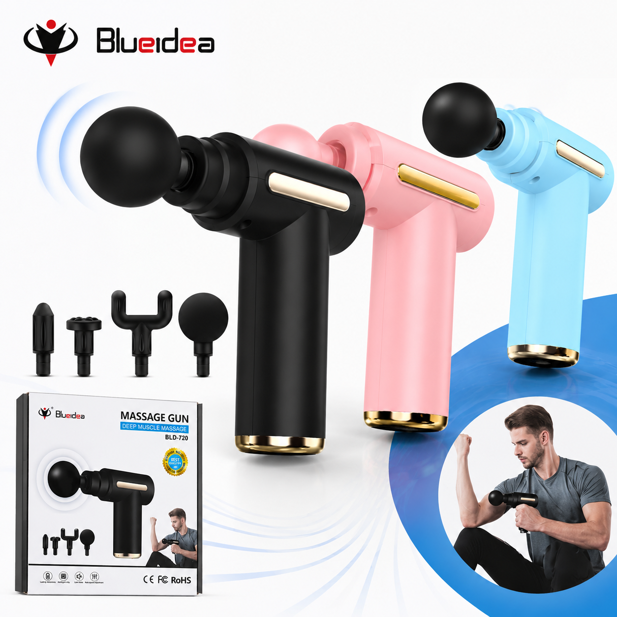 Ful Body Gun Massager Deep Tissue Muscle Rechargeable Massage Gun