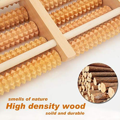 Wooden Foot Massager Roller for Pain Relief & Relaxation | Stress Relief Manual Foot Therapy Massager 👣
