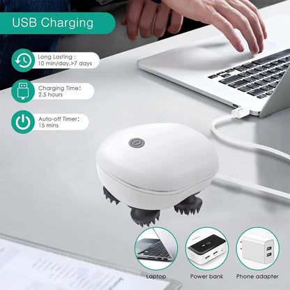 Smart Scalp Head Massager – Rechargeable Head Massager for Hair Growth & Stress Relief
