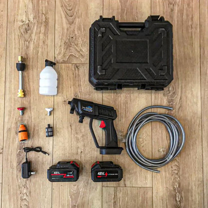 Rechargeable Wireless Car Washer Gun – High Pressure Portable Gun with Double Battery
