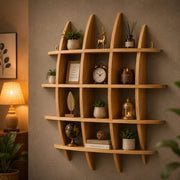 Wooden Sphere Wall Shelf | Premium Floating Bookshelf & Home Decor