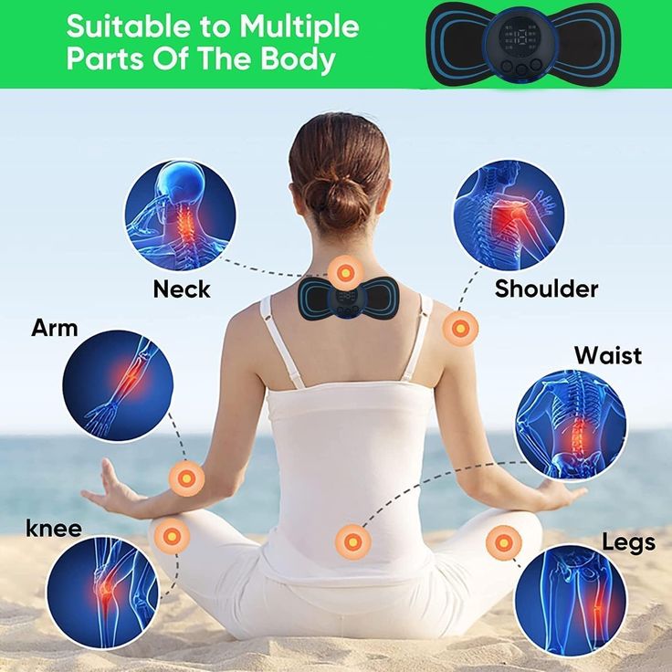 Portable EMS Mini Electric Neck Back Body Massager Cervical