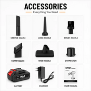 VACUMAX™ 3-in-1 Cordless Handheld Vacuum Cleaner | Car Vacuum & Air Duster