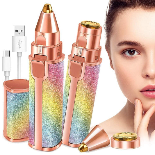 ✨ 2 in 1 Flawless Rechargeable Electric Eyebrow Trimmer & Facial Hair Remover For Women