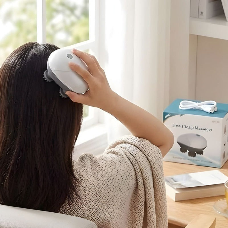 Smart Scalp Head Massager – Rechargeable Head Massager for Hair Growth & Stress Relief