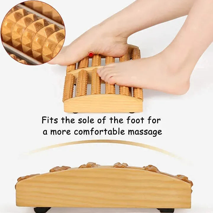 Wooden Foot Massager Roller for Pain Relief & Relaxation | Stress Relief Manual Foot Therapy Massager 👣