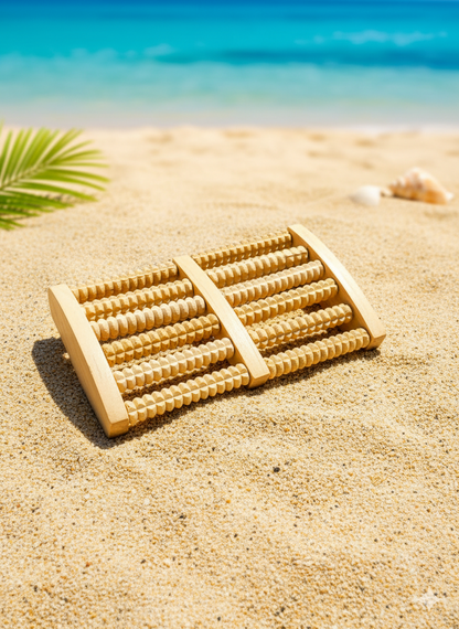 Wooden Foot Massager Roller for Pain Relief & Relaxation | Stress Relief Manual Foot Therapy Massager 👣